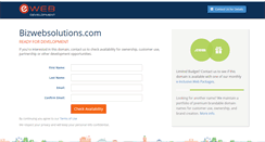 Desktop Screenshot of bizwebsolutions.com