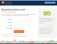 Tablet Screenshot of bizwebsolutions.com